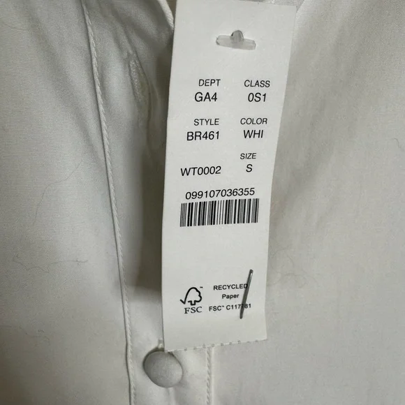 NWT J. Crew Amelia Ruffle Hem Shirt Dress S White Poplin BR461 size Small - Picture 6 of 9